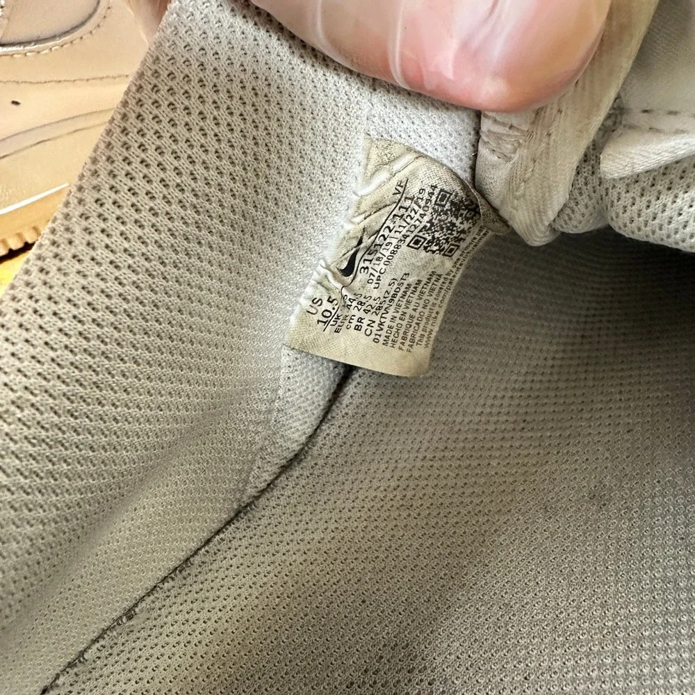 Nike Air Force 1 Low White Leather Sneakers Men's Size 10.5 Shoes 315122-111 - Picture 6 of 9
